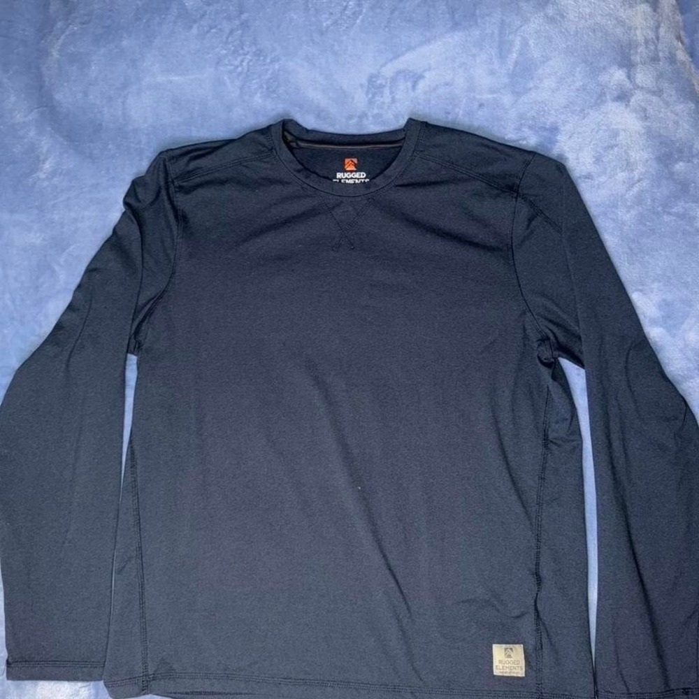 Rugged Elements Sweater Men size m Blue Crew Neck Long Sleeve Casual Workwear‎